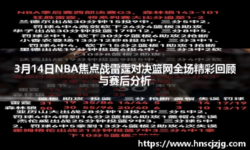 3月14日NBA焦点战雷霆对决篮网全场精彩回顾与赛后分析